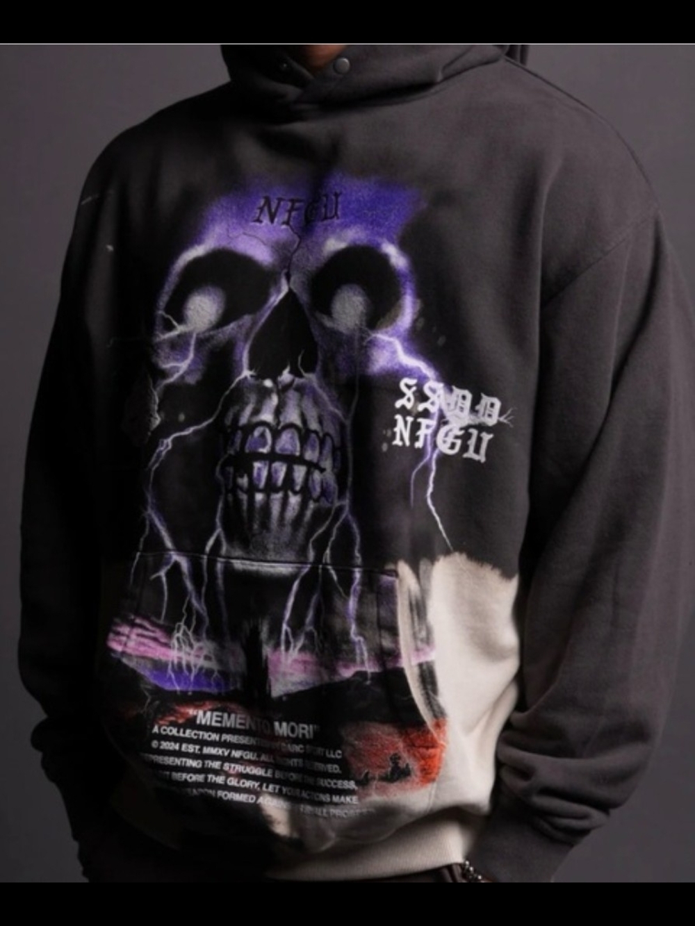 Darc Sport Wolves Club 2024 Memento Mori Graphic Hoodie Size Large